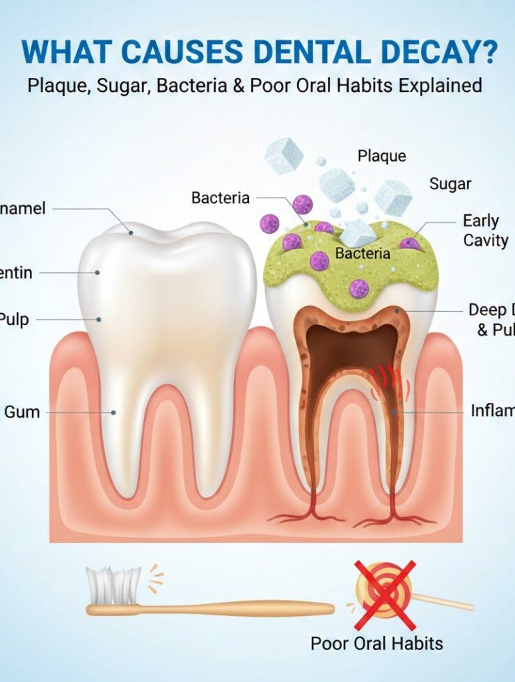 What Causes Dental Decay Plaque, Sugar, Bacteria & Poor Oral Habits Explained