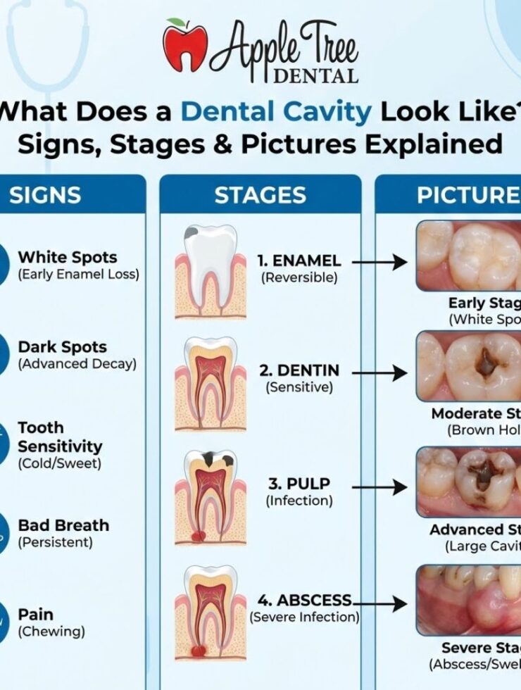 what does a dental cavity look like