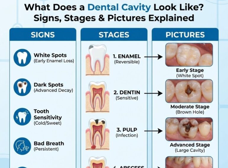what does a dental cavity look like