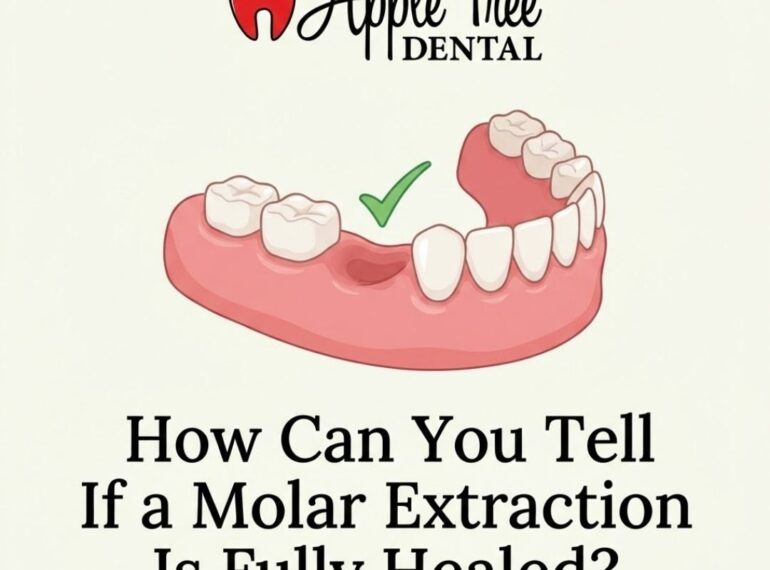healed molar extraction