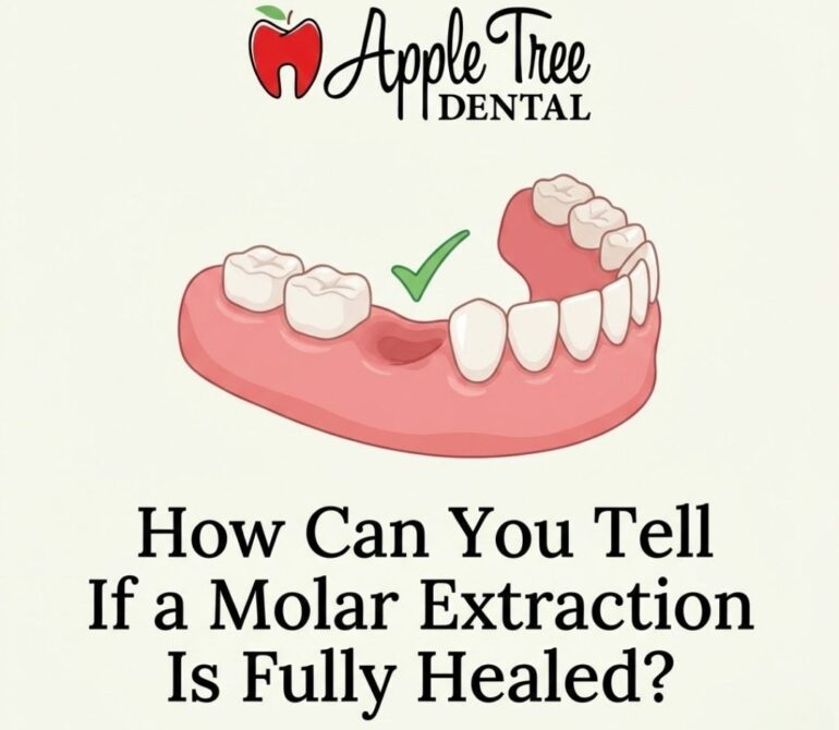 healed molar extraction