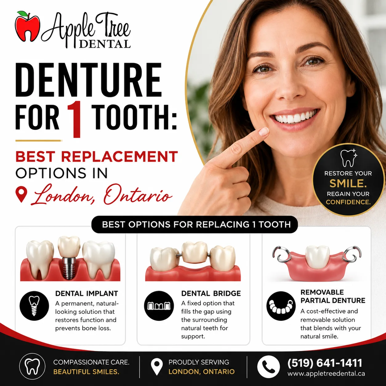 denture for 1 tooth