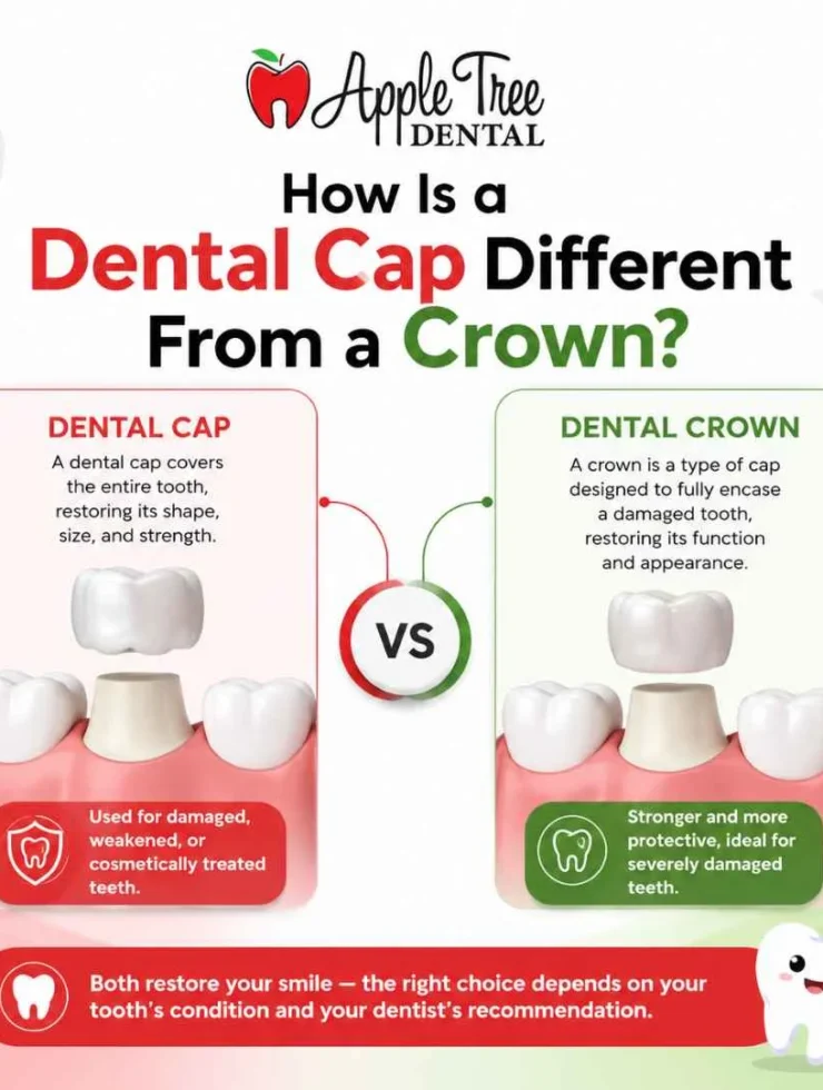 How Is a Dental Cap Different From a Crown