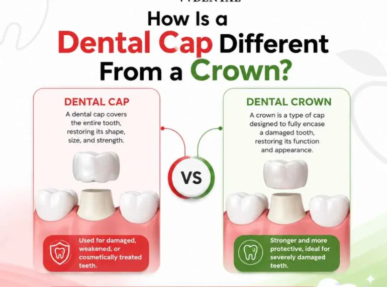 How Is a Dental Cap Different From a Crown
